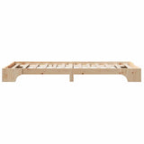 Bed Frame Natural 100 x 200 cm Solid Pine Wood 872875