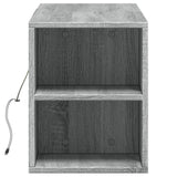 TV Wall Cabinet with LED Lights Grey Sonoma 135x31x39.5 cm 852388