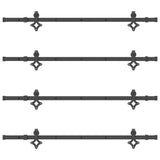 Sliding Door Hardware Kit 305 cm Steel Black 3295755