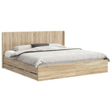 Bed Frame with Storage and Headboard Sonoma Oak 200 x 200 cm 3413919