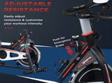 Exercise Bike, Indoor Cycling, with LCD Display, Heart Rate, Sensor - Black T3398P376867