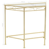 Side Table Vintage Style Metal 87x34x73 cm Gold 245934
