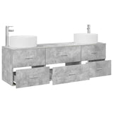 Bathroom Furniture Set 3 pcs Concrete Grey 3405942