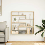 Wall Cube Shelf 7 Compartments Sonoma Oak Engineered Wood 860024