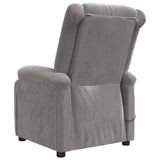 Massage Chair Light Grey Velvet 342410