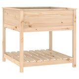 ZNTS Planter with Shelf 82.5x82.5x81 cm Solid Wood Pine 823794