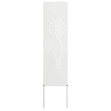 Garden Privacy Screen White 32 x 140 cm Cold-rolled steel 876232