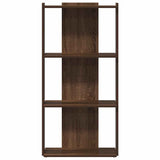 Bookcase 3-Tier Brown Oak 60x30x120 cm Engineered Wood 860271