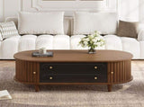 100 x 50 x 36 cm, living room coffee, walnut wood finish. Coffee with two drawers, sofa N605P439636N