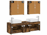 Bathroom Furniture Set 5 pcs Smoked Oak 3406771