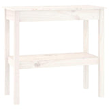 Console Table White 80x40x75 cm Solid Wood Pine 814305