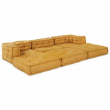 Modular Sofa 2 pcs Yellow 140 x 70 x 56 cm Fabric 3315081