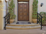 Handrails for Outdoor Steps, Wrought Iron Handrail Fits 1 or 3 Steps, Transitional Handrail with 50985893