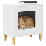 Cat House White 51 x 30 x 52 cm Engineered Wood 8000653