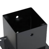 Post Bases Square 12 pcs Anthracite 141x141 mm Powder-coated Steel 42000035