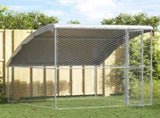 Dog Kennel with Storage Silver 2 x 2 x 2 m Galvanised steel 42008377