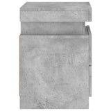 Bedside Cabinets with LED Lights 2 pcs Concrete Grey 35x39x55 cm 836756