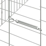 Rabbit Cage Silver 100 x 78 x 78 cm Galvanised Steel 42019232