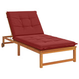 Sunlounger Cushion GEMERT 100% Polyester Wine Red 947455