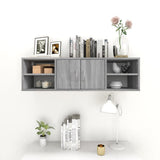 Wall Shelf Grey Sonoma 102x30x29 cm Engineered Wood 826364