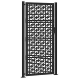 Garden Gate Black 100x200 cm Steel Cross Design 4101003