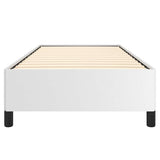 Bed Frame without Mattress White 100x190 cm Twin Faux Leather 347276