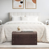 Treasure Chest with Latches Dark Brown 79.5x39.5x39.5 cm Plywood 4010548