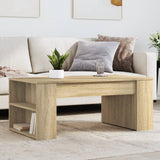 ZNTS Coffee Table Sonoma Oak 102x55x42 cm Engineered Wood 831855