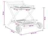 Tea Trolley with wheels Natural 79 x 67.5 x 84 cm Bamboo 42028068