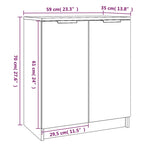 ZNTS Shoe Cabinet White 59x35x70 cm Engineered Wood 811421