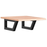 Basin Shelf Wall Mounted Steel and Solid Wood Oak 3302555