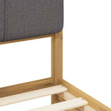 Bed Frame with Upholstered Headboard Whitewash and Light Grey 904114
