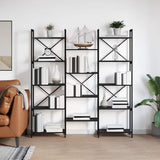 Bookshelf Black Oak 156 x 25 x 167 cm Engineered Wood 868341