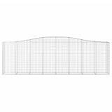 Arched Gabion Baskets 5 pcs 400x50x120/140 cm Galvanised Iron 3145972