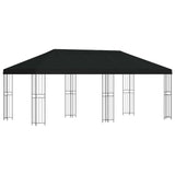 6 x 3 m Black Polyester and Steel 190 3375991