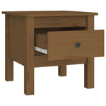 ZNTS Side Tables 2 pcs Honey Brown 40x40x39 cm Solid Wood Pine 813791