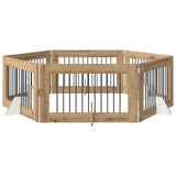 Dog Gate with Stands 6 pcs Artisan Oak 100 x 60 cm 892126