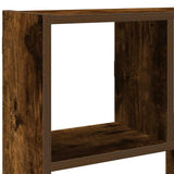 ZNTS Wall Cube Shelf 12 Compartments Smoked Oak Engineered Wood 860008