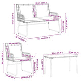 Garden Furniture Set 4 pcs Black and Anthracite Poly Rattan 3379040