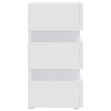 LED Bedside Cabinet White 45x35x67 cm Engineered Wood 326840