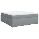 Box Spring Bed with Mattress Light Grey 180x200 cm Fabric 3285394