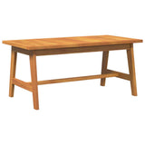 Bistro Set with Cushion 2 pcs Oil Natural Solid Acacia Wood 4106458