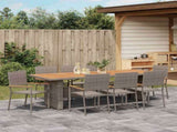 Garden Dining Set 9 pcs Grey Poly Rattan 3365421