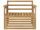 2 Piece Outdoor Sofa Set Solid Acacia Wood White 3439081