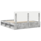 Bed Frame with Headboard Concerte 200 x 200 cm Solid Pine Wood 3412446