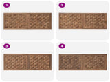 Bed Headboard Natural Solid Teak Wood 42024566