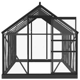 Glass Greenhouse Anthracite 155x298x191 cm Aluminium 3082335