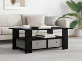 Coffee Table Black Oak 77 x 55 x 42 cm Engineered Wood 8000413