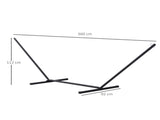 3.6m Extra-long Universal Hammock Stand Metal Frame Garden Camping Picnic Outdoor Patio Replacement T3398P318851