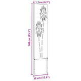 Garden Privacy Screen Silver 32 x 140 cm Stainless steel 876214